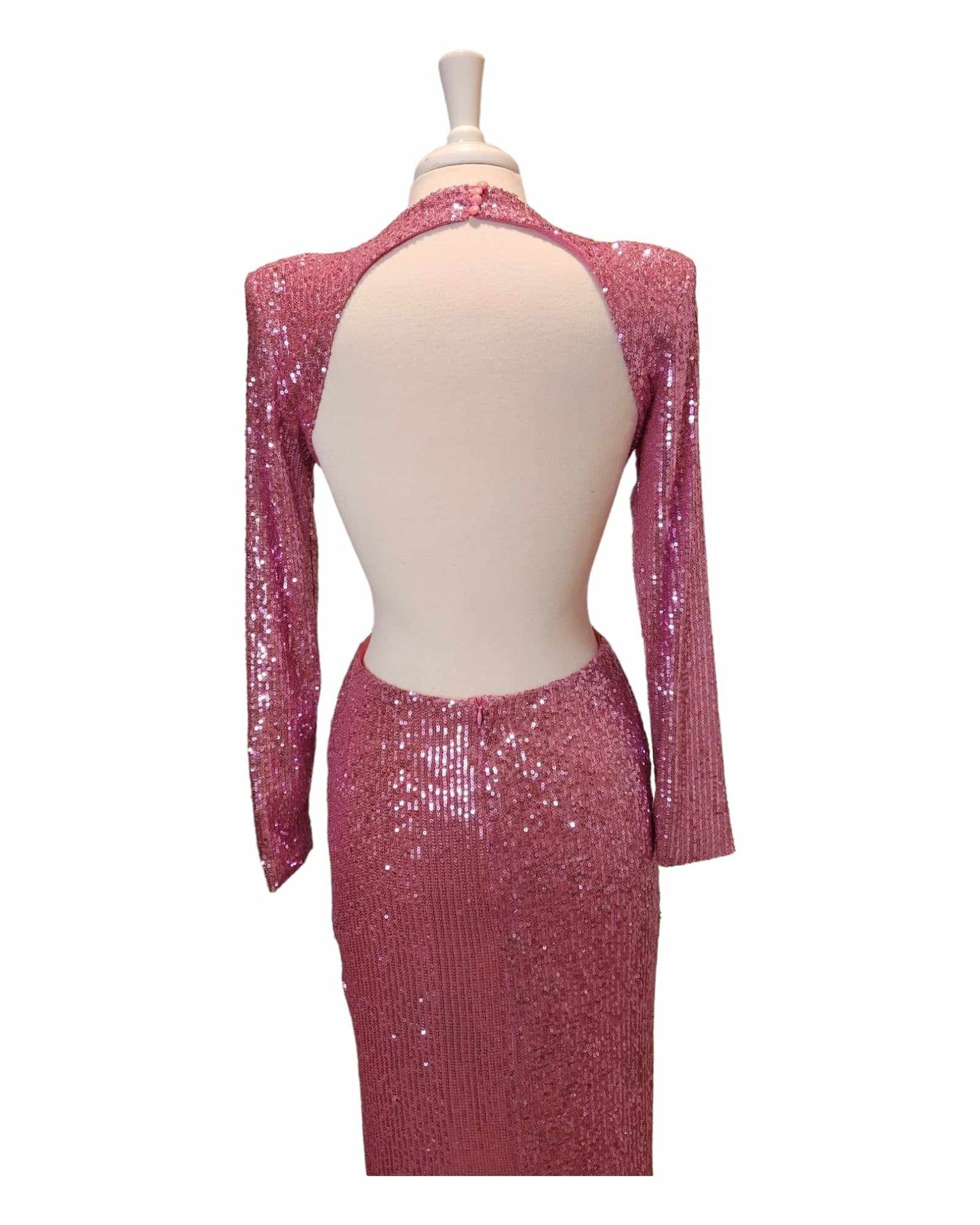 Backless Sequined Gown