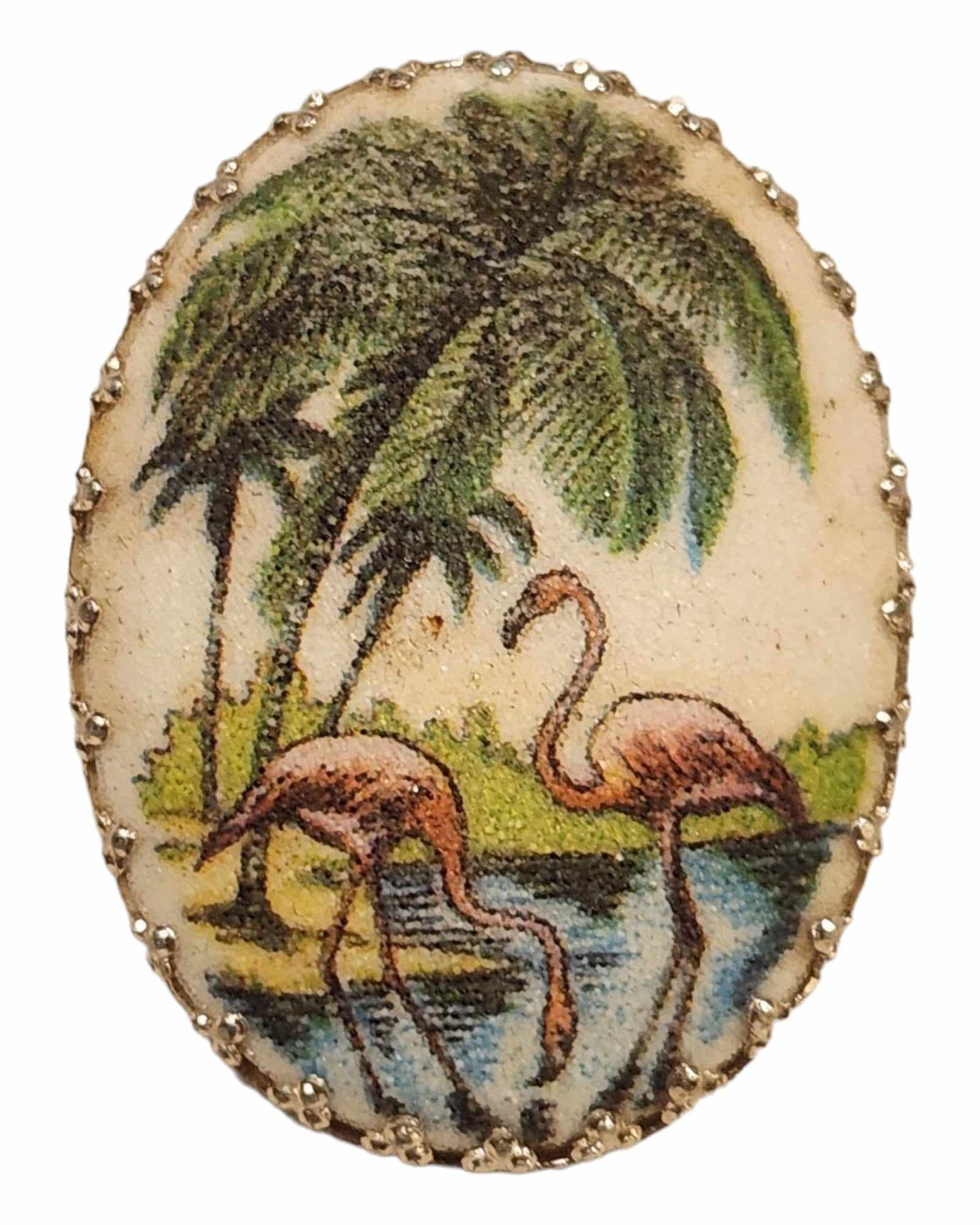 Pink Flamingos Earring & Brooch Set