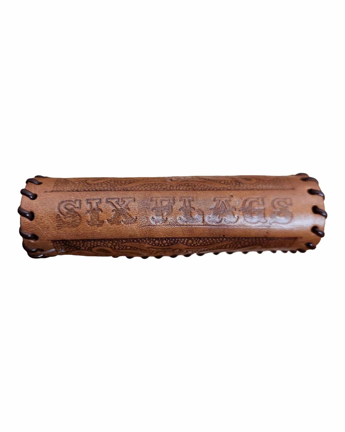 Leather Tooled Change Bag