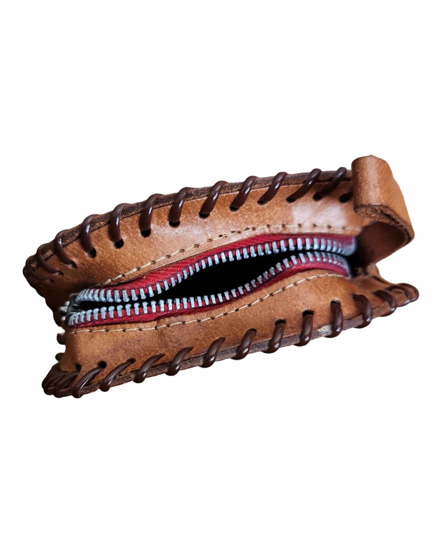 Leather Tooled Change Bag
