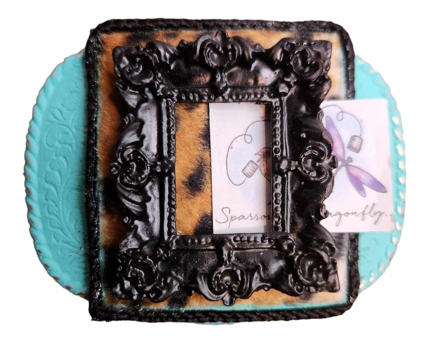 Framed Leopard Belt Buckle & Belt