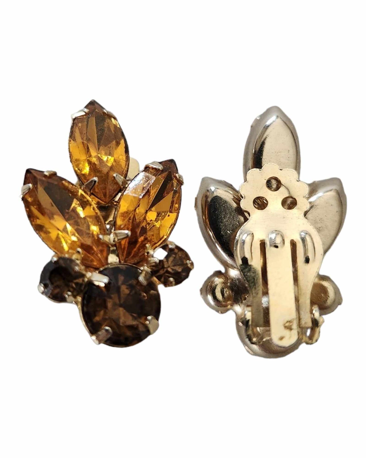 Vintage "Continental" Amber Colored Rhinestone Set