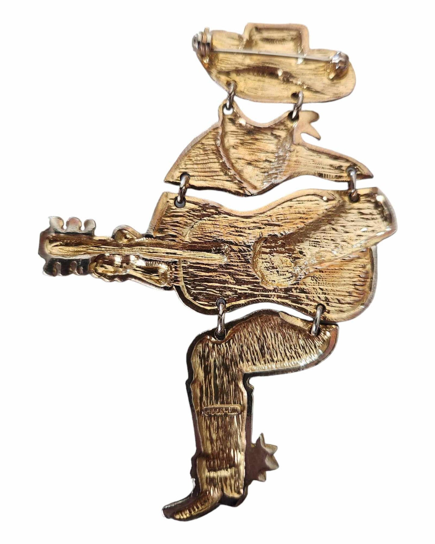 Articulating "Don Lin" Cowboy Brooch