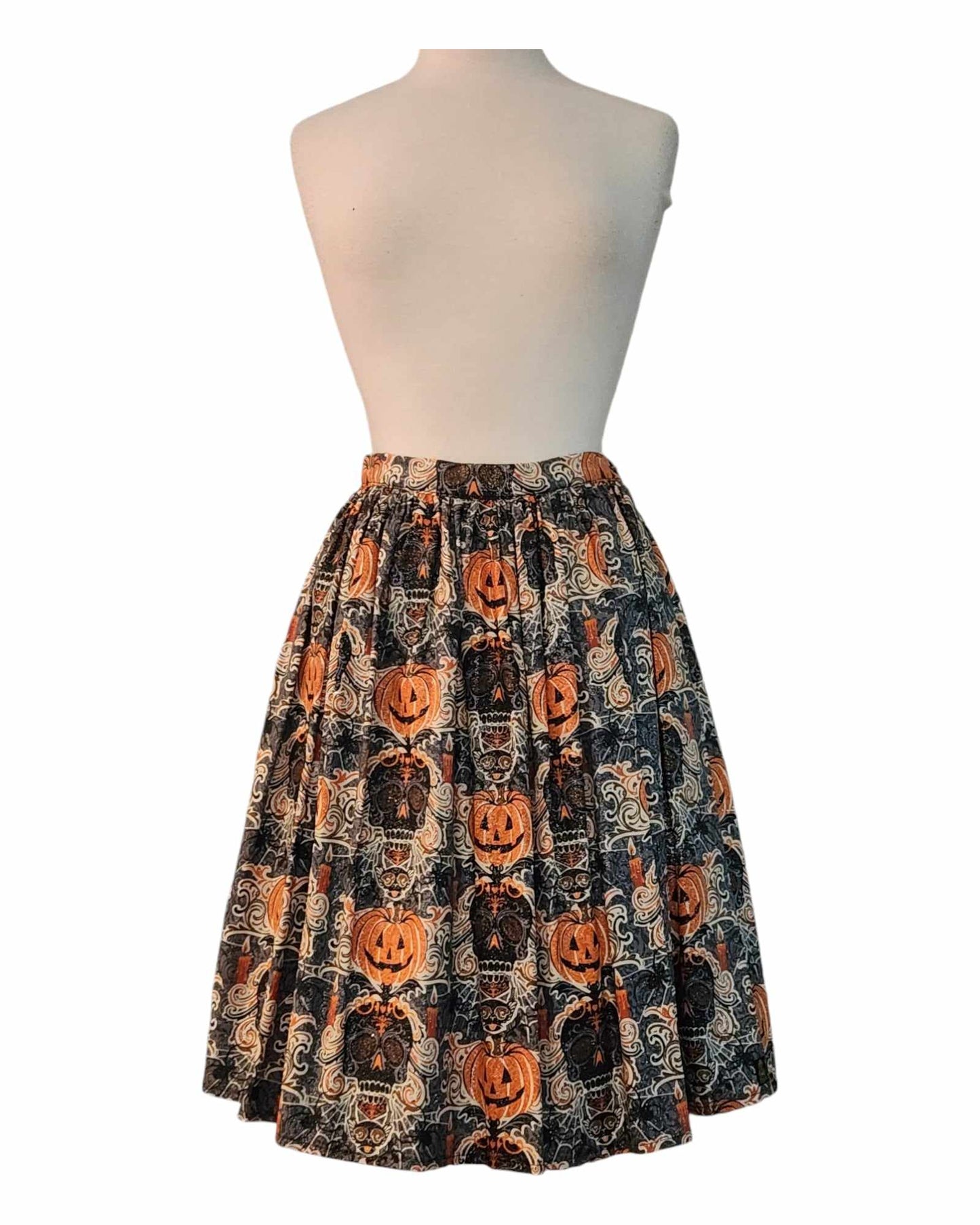 Fright Night - 28" Pleated Skirt With Pockets