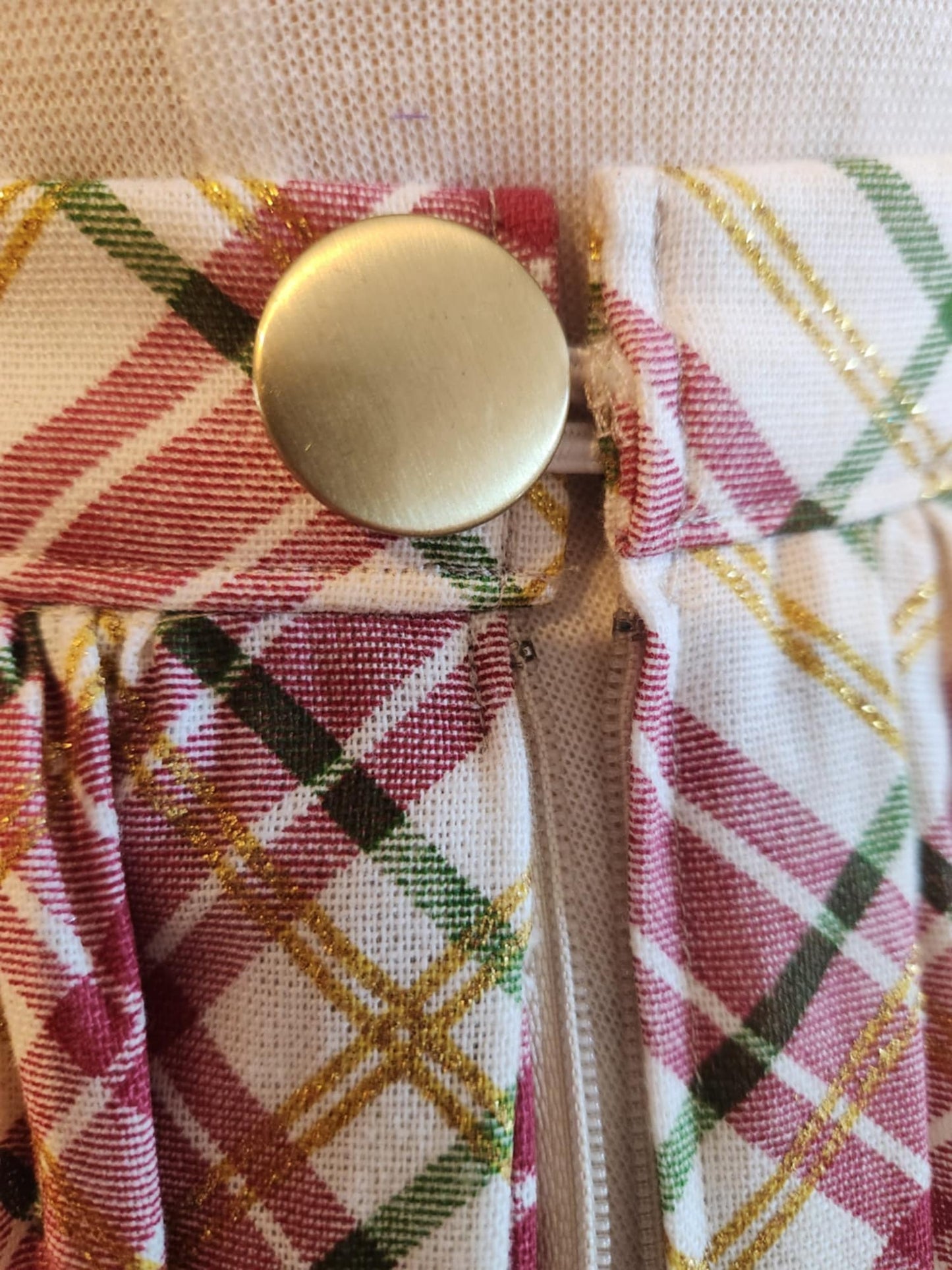 Christmas Plaid - 30" Pleated Skirt With Pockets