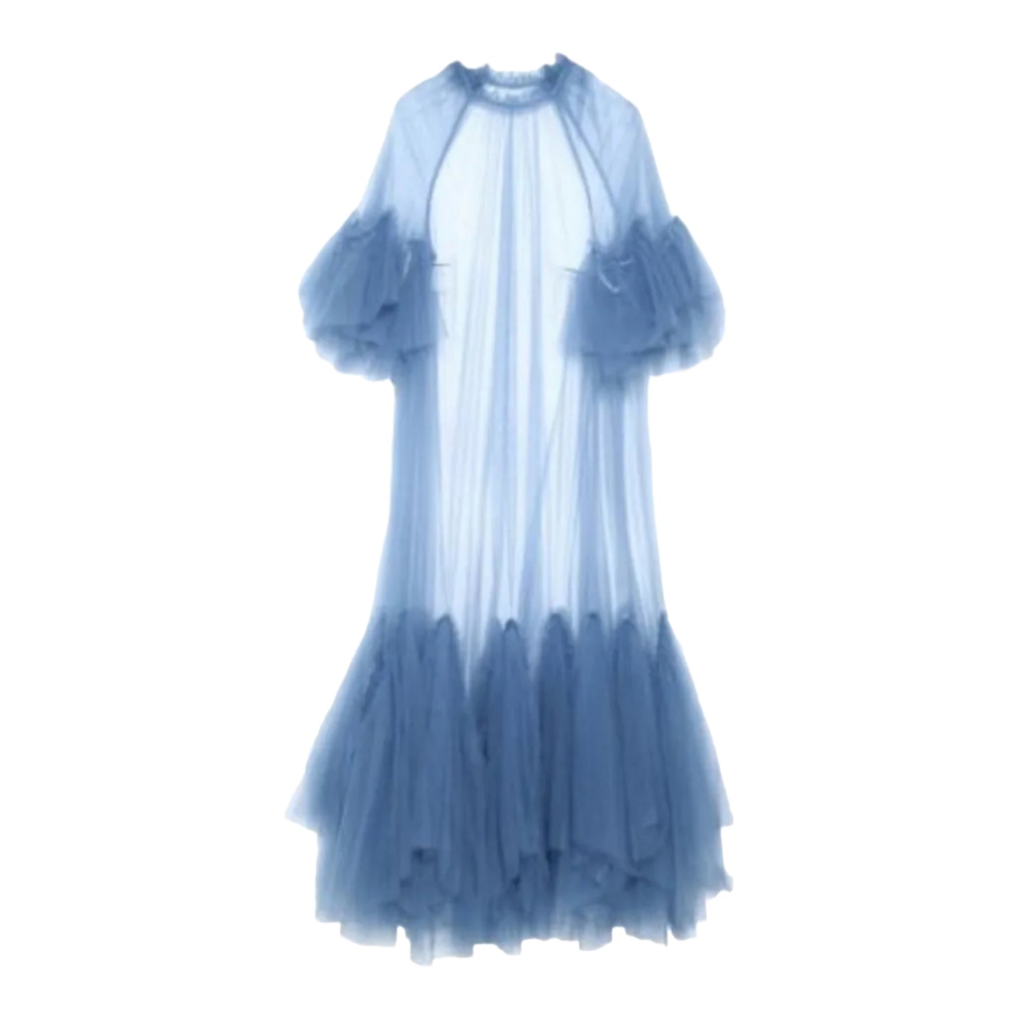 Split Sleeve Sheer Trapeze Dress