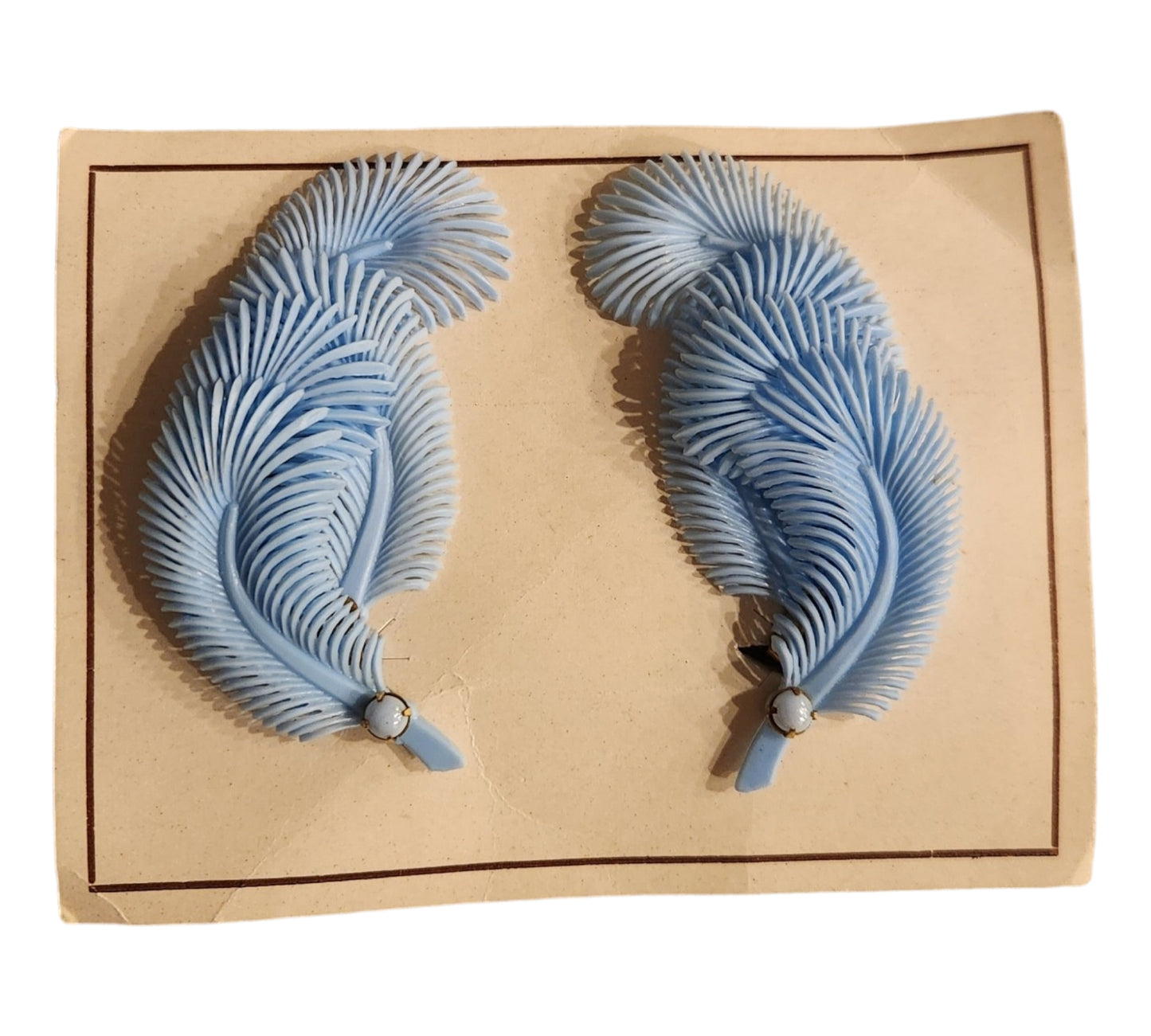 Vintage Featherweight Fan Earrings