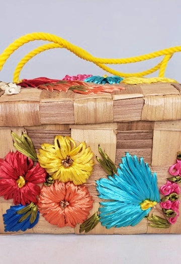 Palm and Raffia Handbag