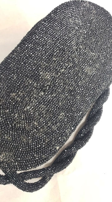 Vintage Black Micro Beaded Handbag