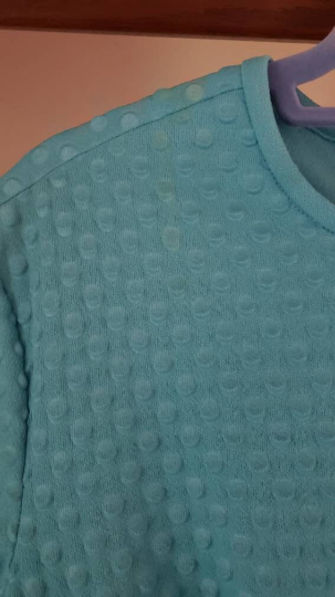 70's Turquoise Long Sleeve Maxi