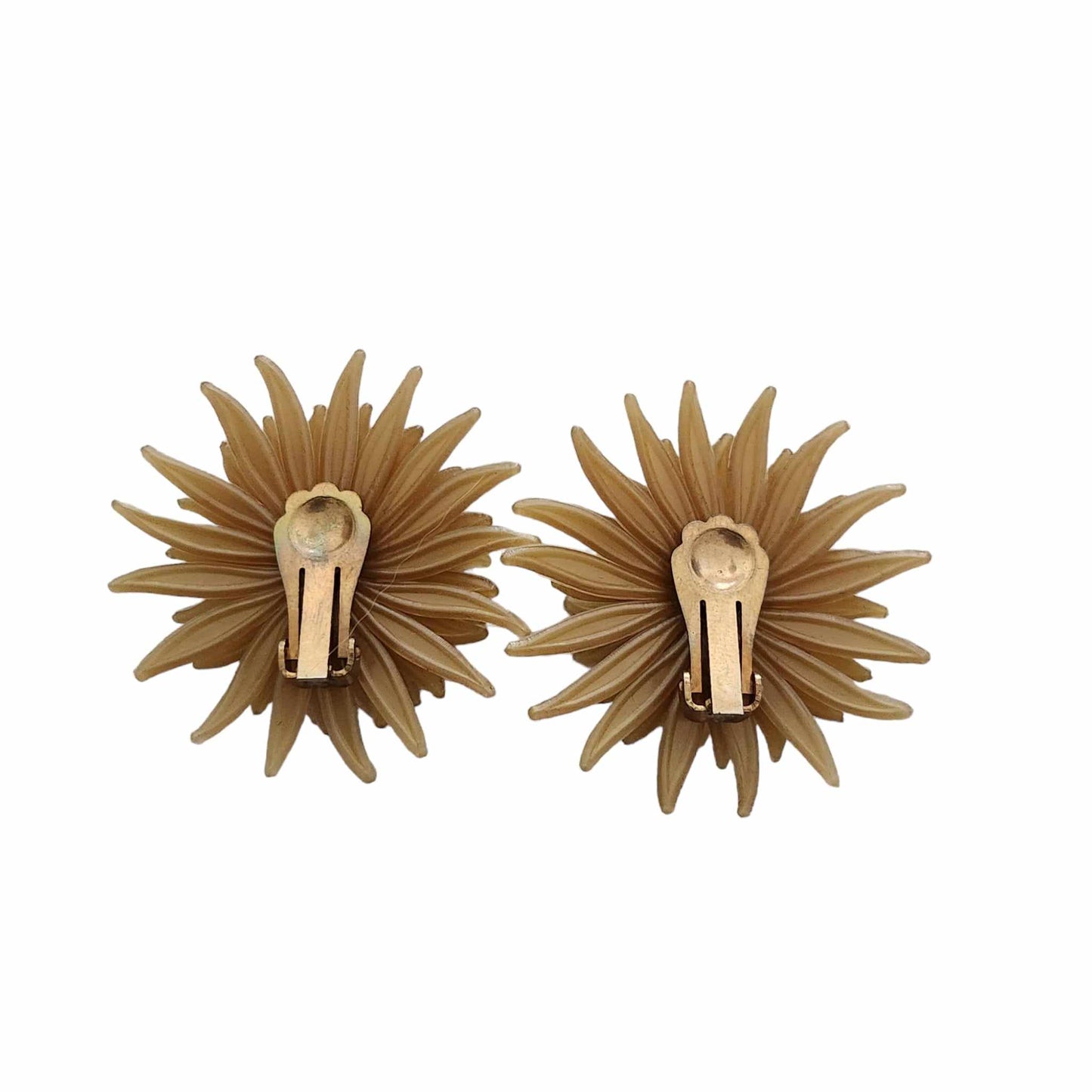 Beige  Flower Featherweight Earrings