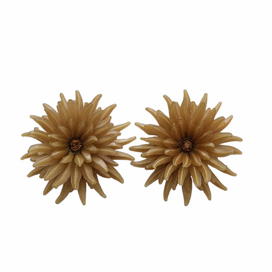 Beige  Flower Featherweight Earrings