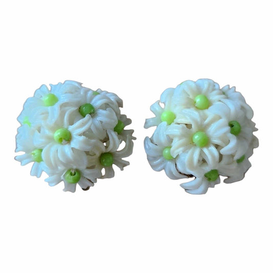 Lime Green Daisy Featherweight Earrings