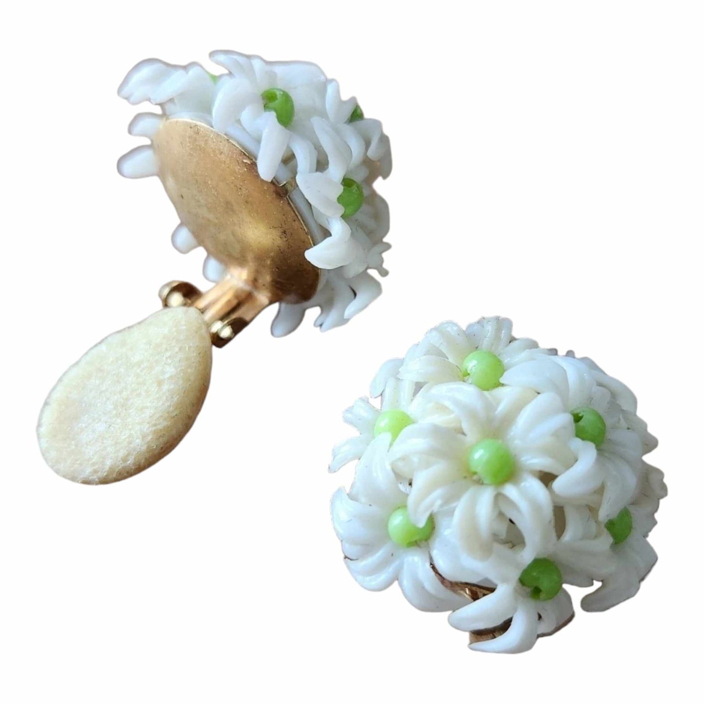 Lime Green Daisy Featherweight Earrings