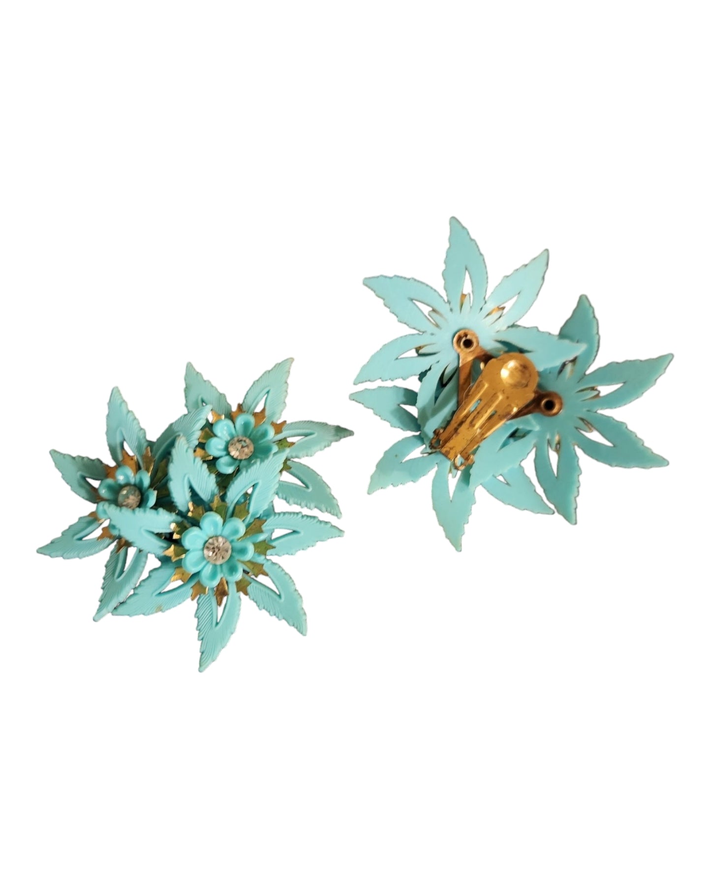 Turquoise Floral Featherweight Earrings