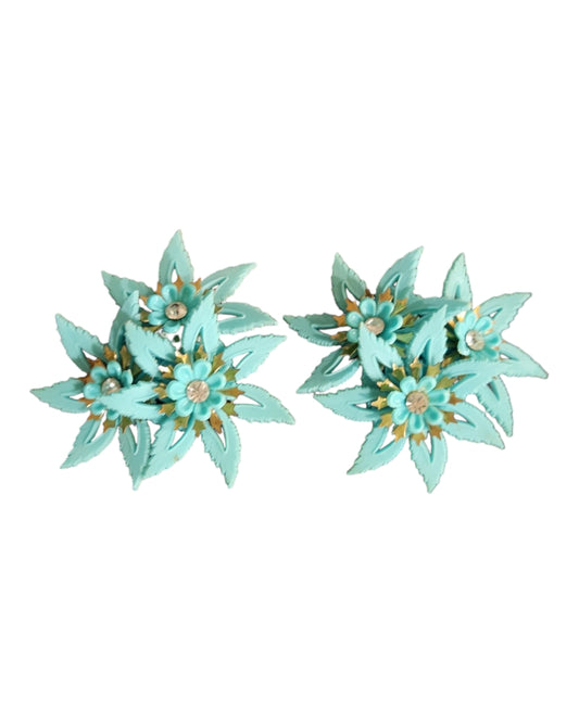 Turquoise Floral Featherweight Earrings