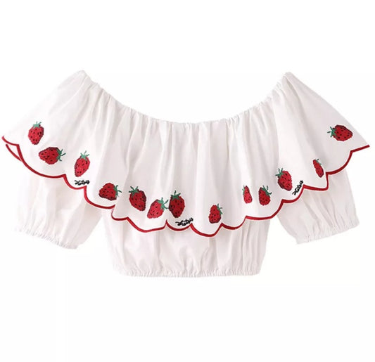 Strawberry Crop Top