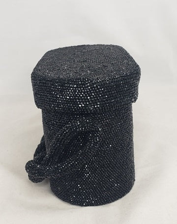 Vintage Black Micro Beaded Handbag