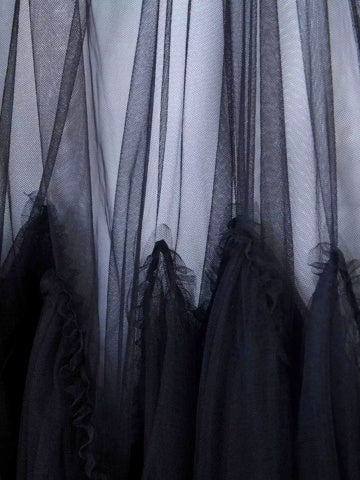 Split Sleeve Sheer Trapeze Dress